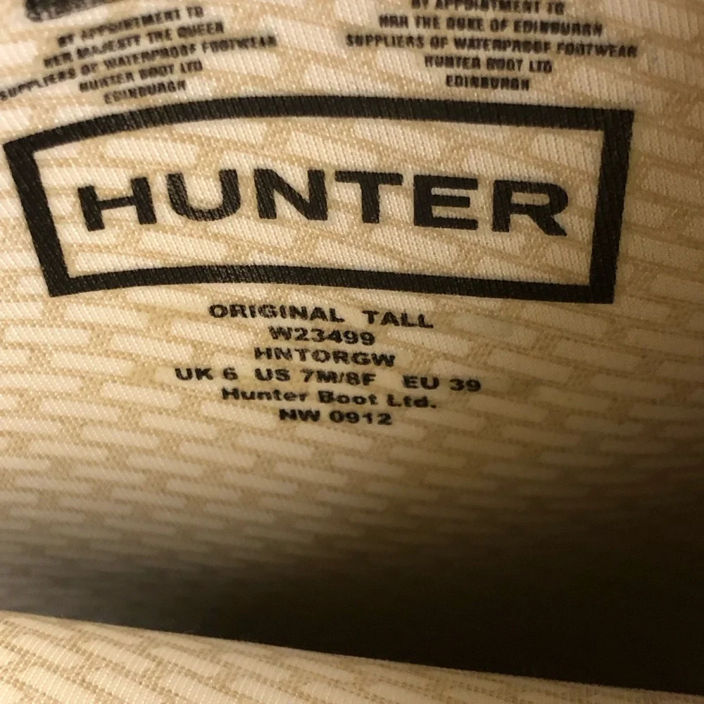 Hunter unisex tall black rain boots